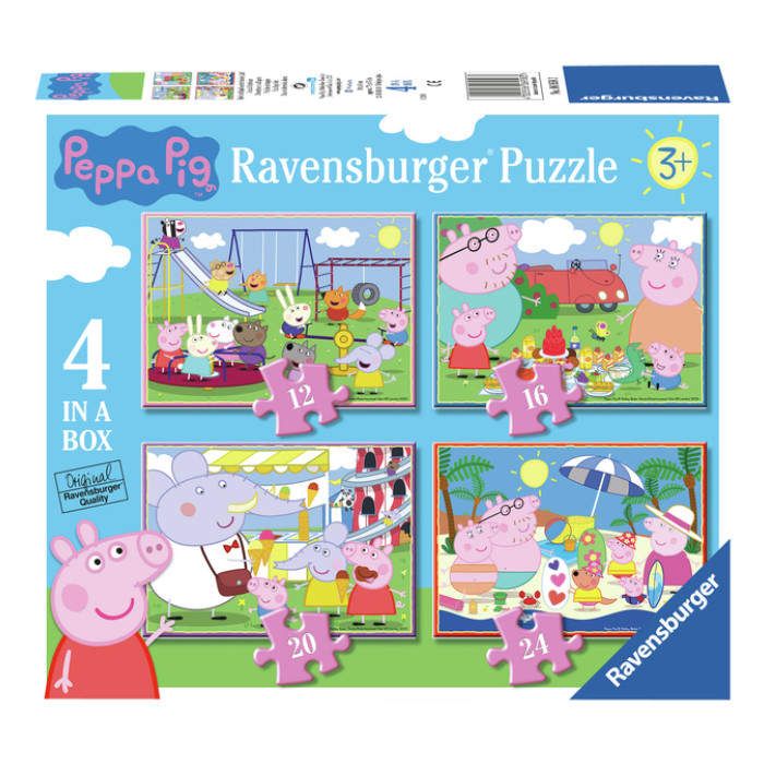 Puzzel Peppa Pig 4in1 12/16/20/24 st