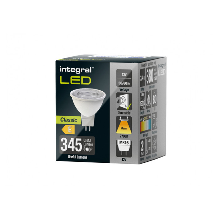 Ledlamp Integral MR16 2700K warm wit 4.6W 380lumen