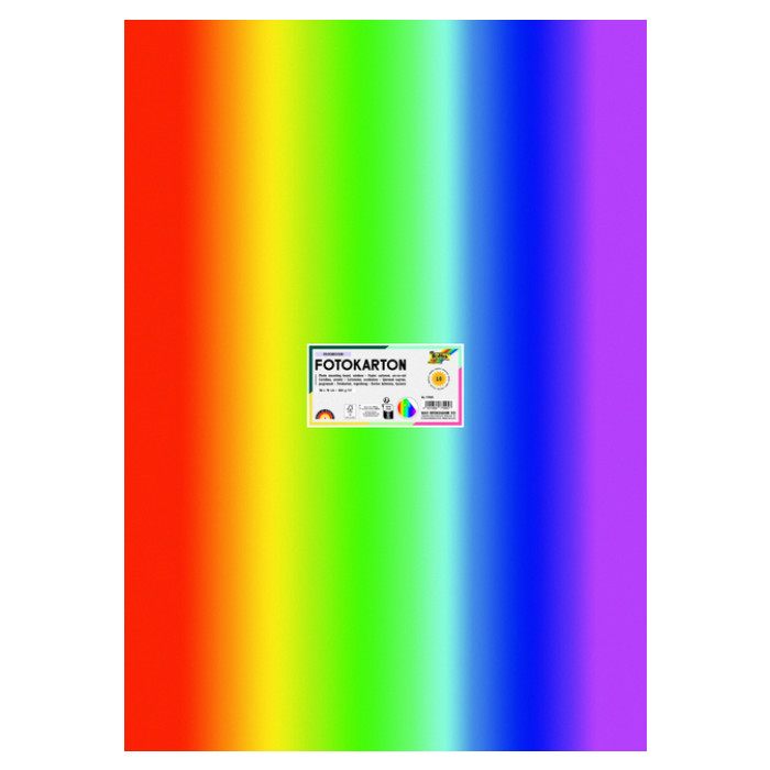 Fotokarton Folia 2-zijdig 50x70cm 300gr regenboog