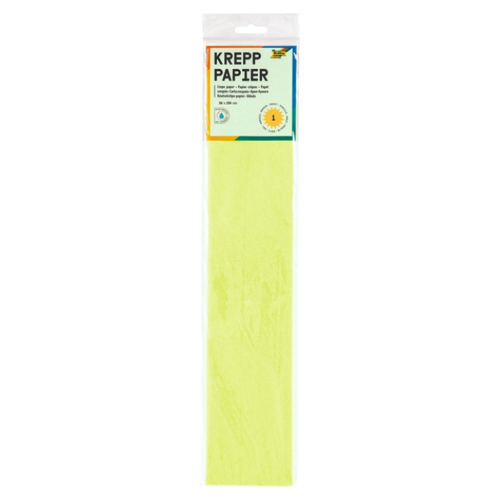 Crêpepapier Folia 250x50cm nr145 lichtgroen