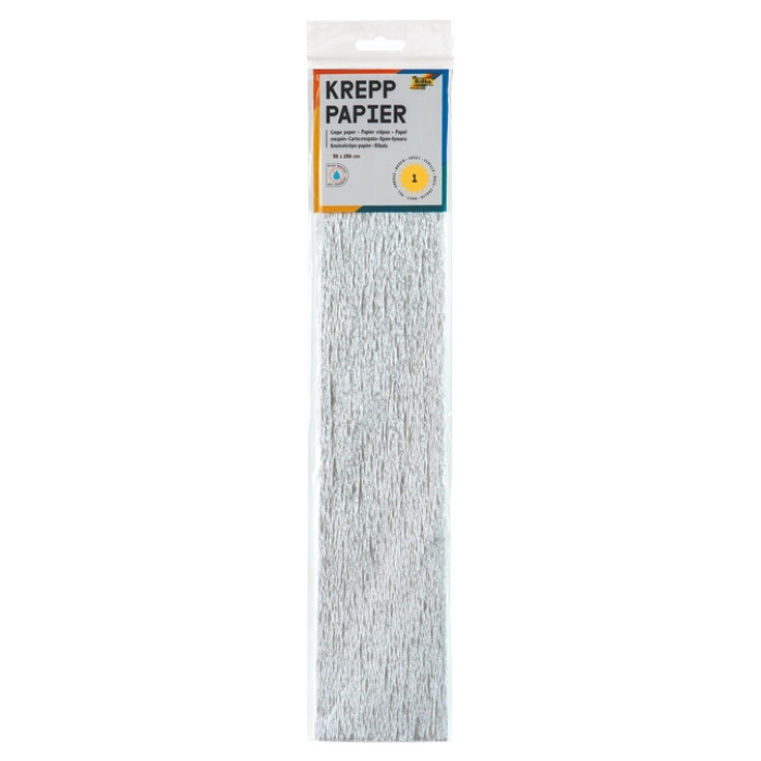 Crêpepapier Folia 250x50cm nr9126 zilver