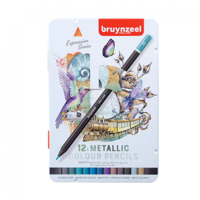 Kleurpotlood Bruynzeel 12 stuks metallic kleuren