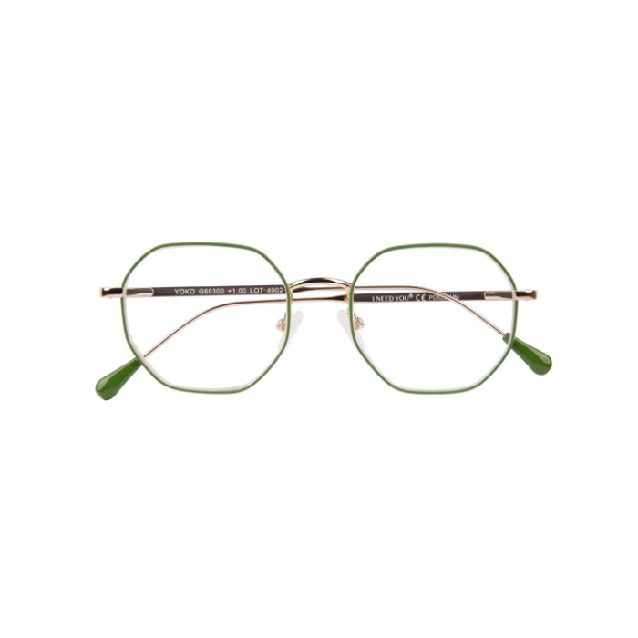Leesbril I Need You +1.50 dpt Yoko groen-goud