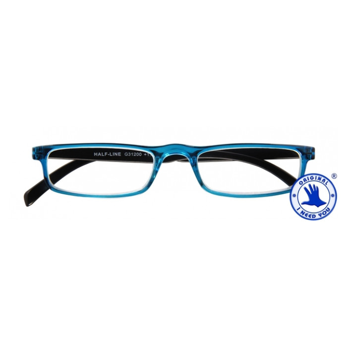 Leesbril I Need You +2.50 dpt Half-line blauw