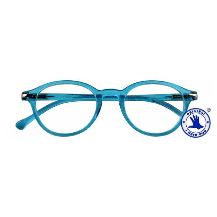 Leesbril I Need You +3.00 dpt Tropic blauw