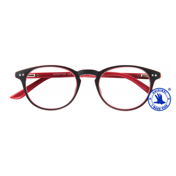 Leesbril I Need You +2.50 dpt Dokter New grijs-rood
