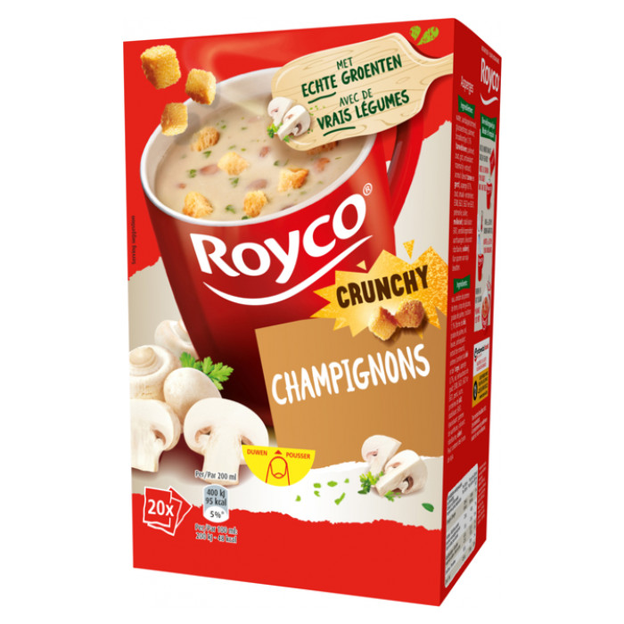 Soep Royco crunchy champignons 20 zakjes