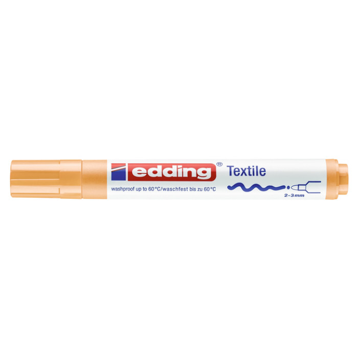 Viltstift edding 4500 textiel rond 2-3mm lichtoranje