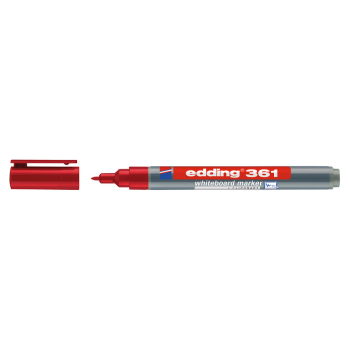 Viltstift edding 361 whiteboard rond 1mm rood