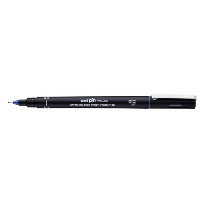 Fineliner Uni-ball Pin 0.3mm blauw 12 stuks