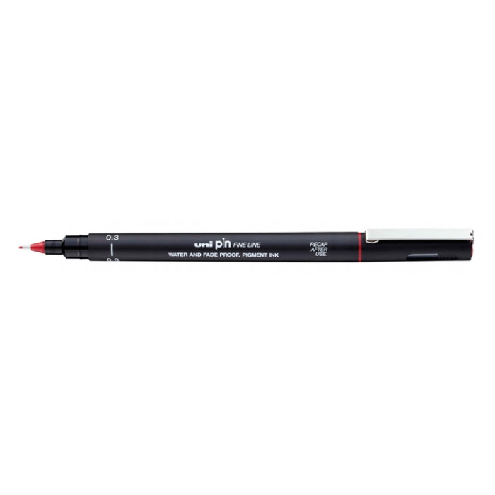 Fineliner Uni-ball Pin 0.3mm rood 12 stuks