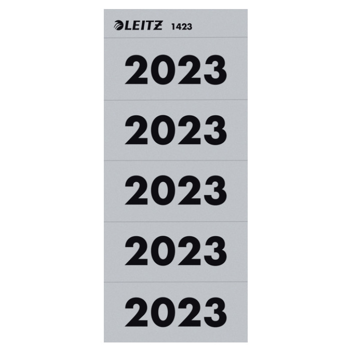 Rugetiket Leitz 2023 80mm grijs