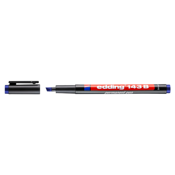 Viltstift edding 143 schuin 1-3mm blauw