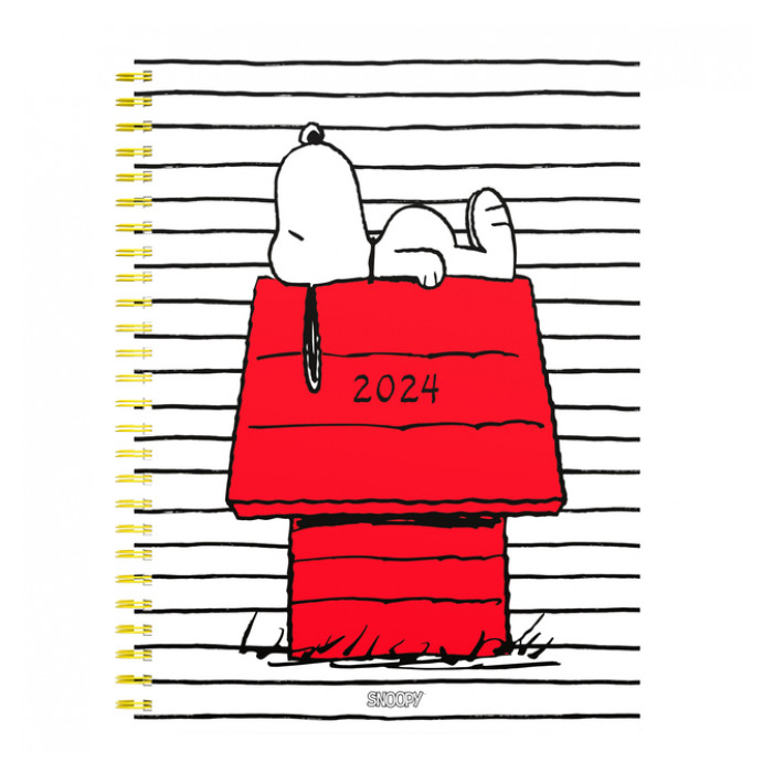 Agenda 2024 Lannoo bureau Peanuts 7dagen/2pagina's 170x230 wire-o