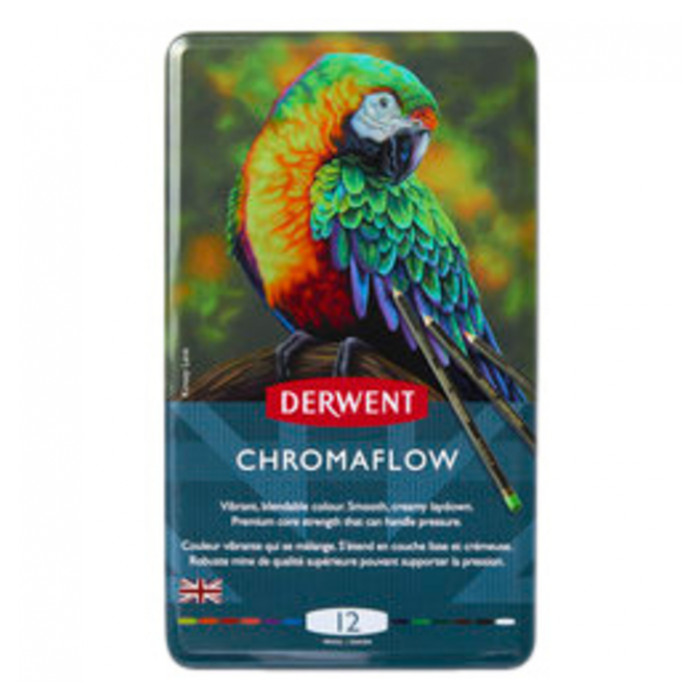 Kleurpotloden Derwent Chromaflow set à 12 kleuren