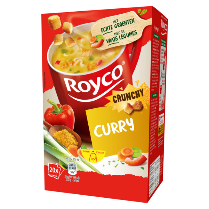 Soep Royco crunchy curry 20 zakjes