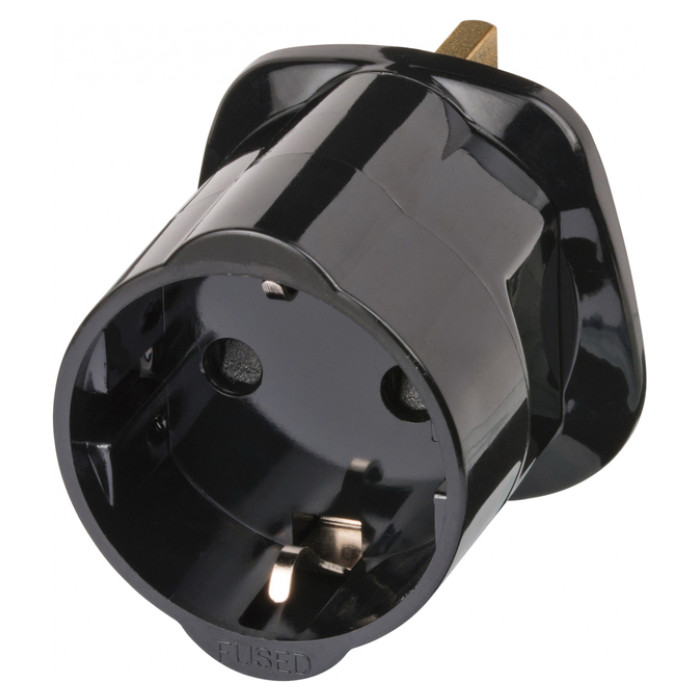 Reisstekker Brennenstuhl adapter GB/UK met aarding  zwart