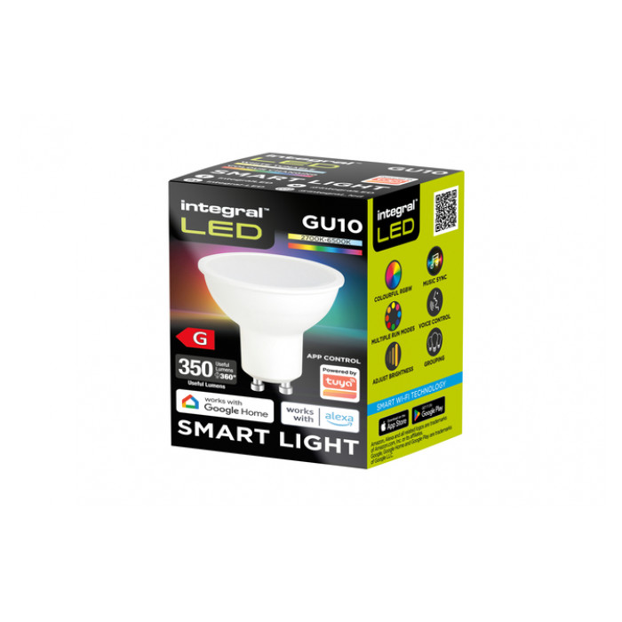 Ledlamp Integral GU10 2700-6500K Smart RGBW 4.9W 350lumen
