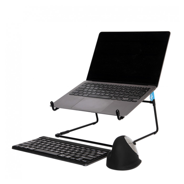 Laptopstandaard R-Go Steel Office Zwart