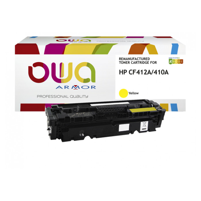 Tonercartridge OWA alternatief tbv HP CF412A geel