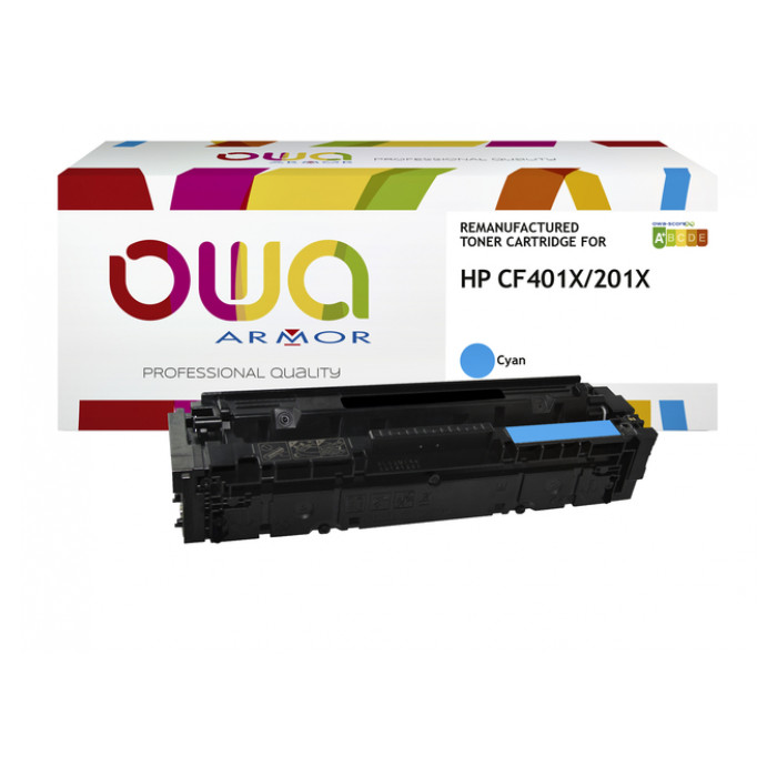 Tonercartridge OWA alternatief tbv HP CF401X blauw