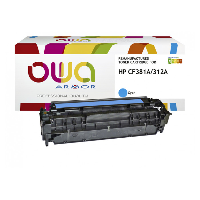 Tonercartridge OWA alternatief tbv HP CF381A blauw