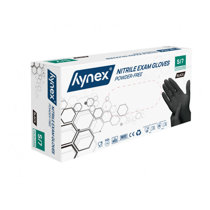 Handschoen Hynex S nitril zwart pak à 100 stuks