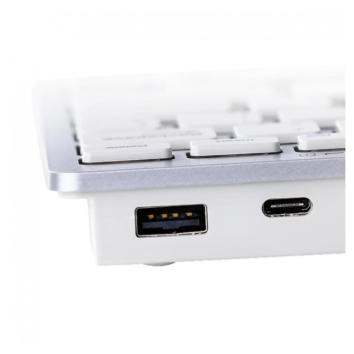 Toetsenbord Ergofy Compact met 2 USB draad wit