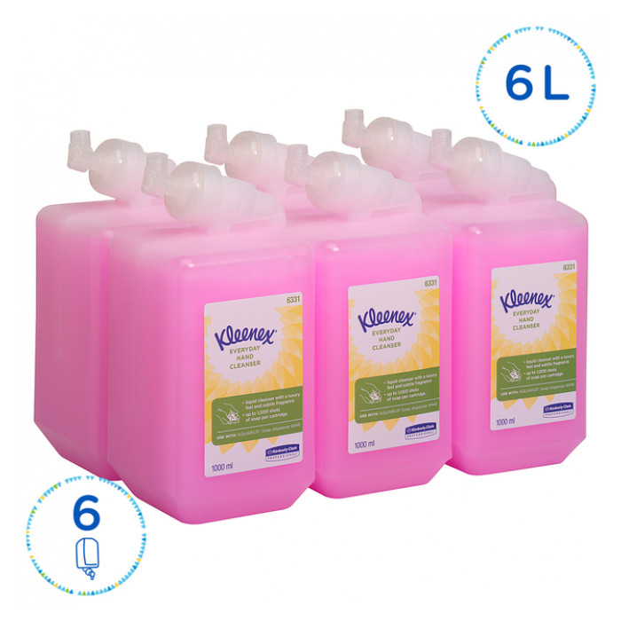 Handzeep Kleenex dagelijk gebruik roze 1 liter 6331