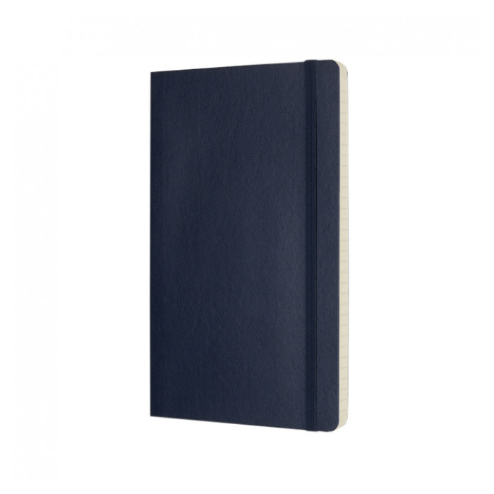 Notitieboek Moleskine large 130x210mm lijn soft cover sapphire blue
