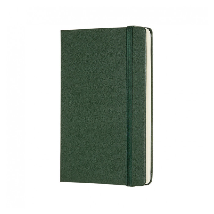 Notitieboek Moleskine pocket 90x140mm blanco hard cover myrtle green