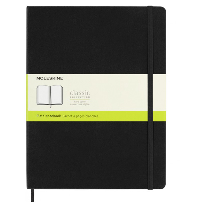 Notitieboek Moleskine XL 190x250mm blanco hard cover zwart