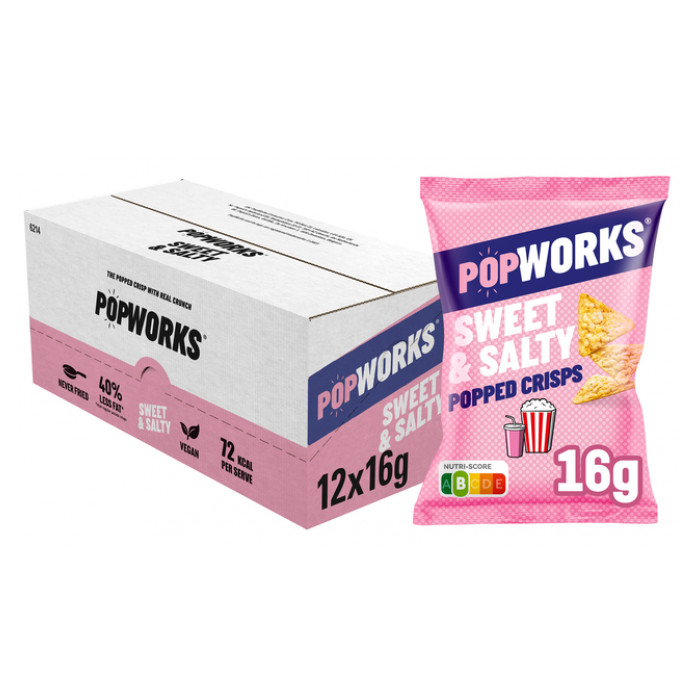 Chips Popworks Sweet Salty 16gr