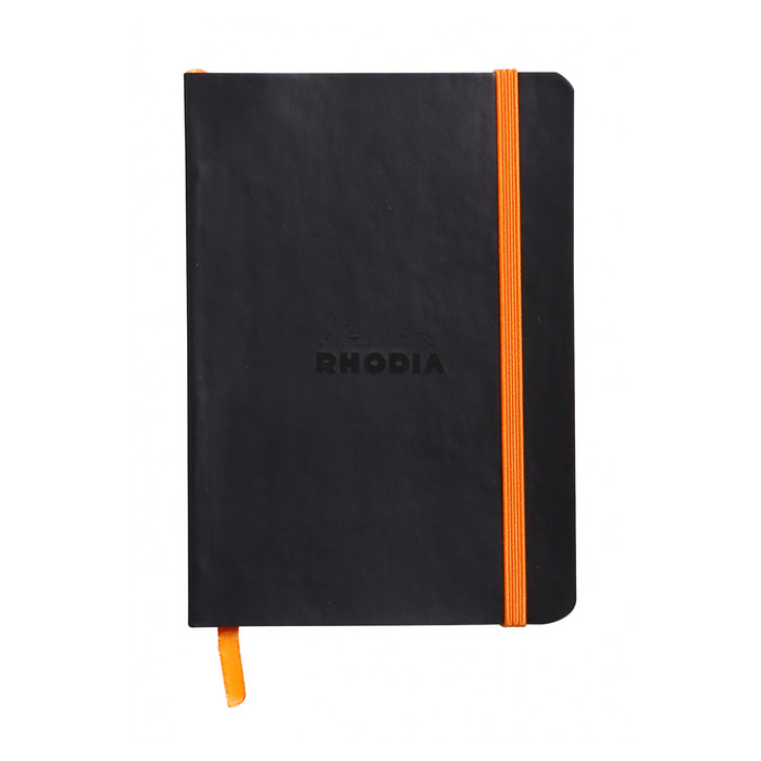 Notitieboek Rhodia A6 lijn 72 vel 90gr zwart
