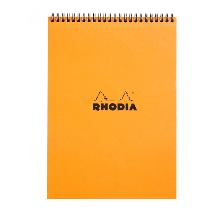 Spiraalblok Rhodia A4 lijn 160 pagina's 80gr oranje