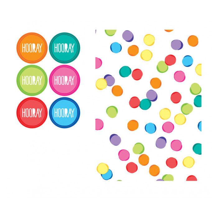 Uitdeelzakjes Haza Festive Colors met stickers 6 stuks