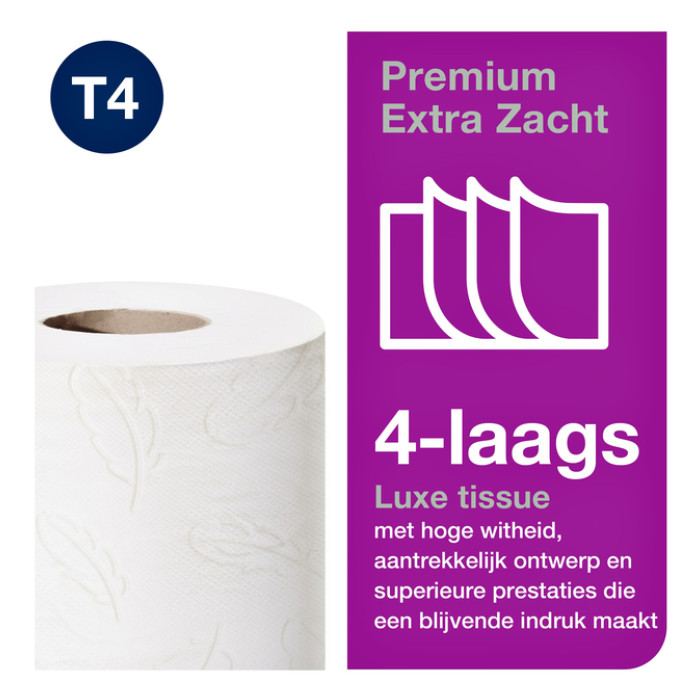Toiletpapier Tork T4 premium extra zacht 4-laags 150 vel wit 110406