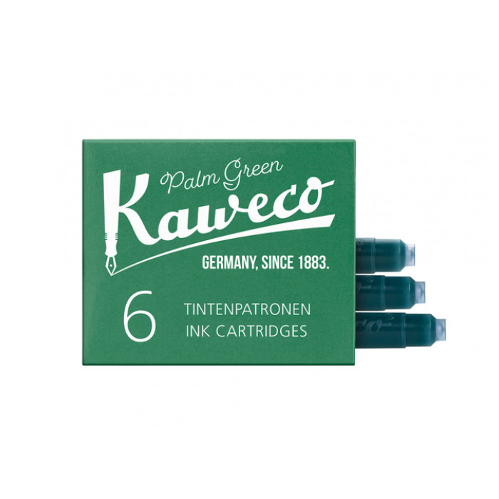 Inktpatroon Kaweco groen doosje à 6 stuks