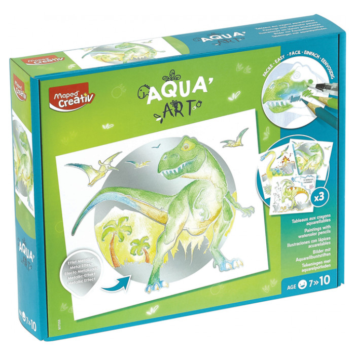 Hobbyset Maped Creativ Aqua'Art dinosaurus 14-delig assorti