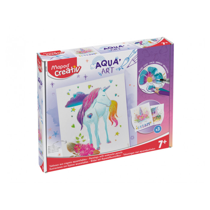 Hobbyset Maped Creativ Aqua'Art eenhoorn 14-delig assorti