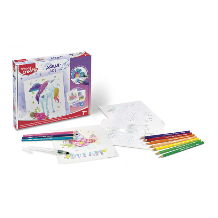 Hobbyset Maped Creativ Aqua'Art eenhoorn 14-delig assorti