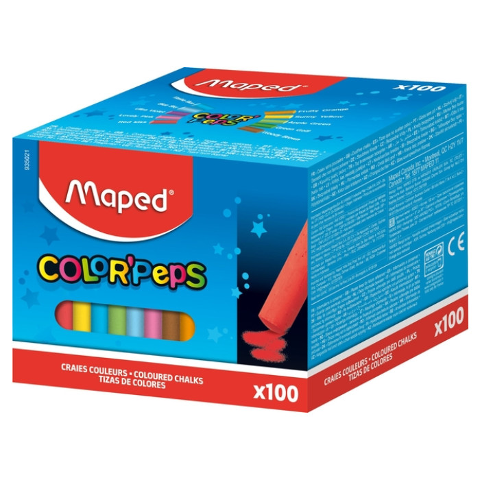Schoolbordkrijt Maped Color'Peps doos á 100 stuks assorti