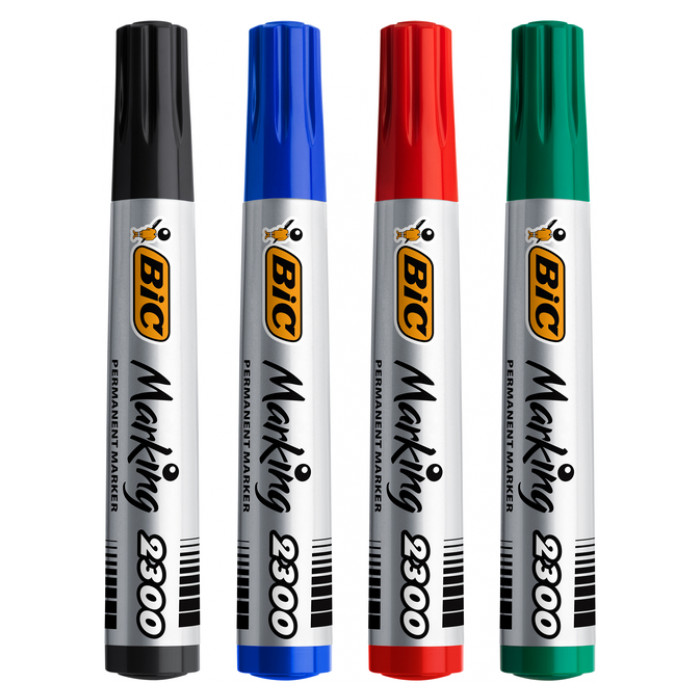 Viltstift Bic 2300 ecolutions schuin medium doos à 4 stuks