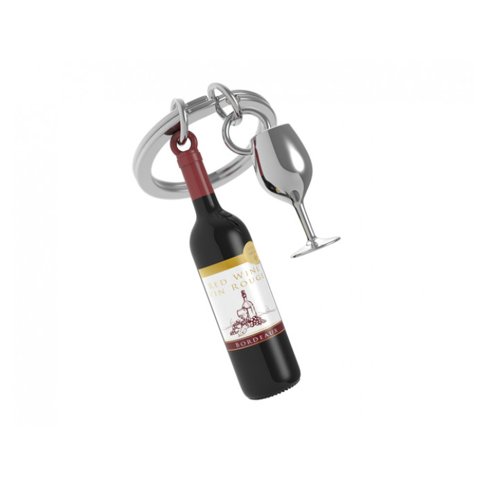 Sleutelhanger Metalmorphose rode wijn