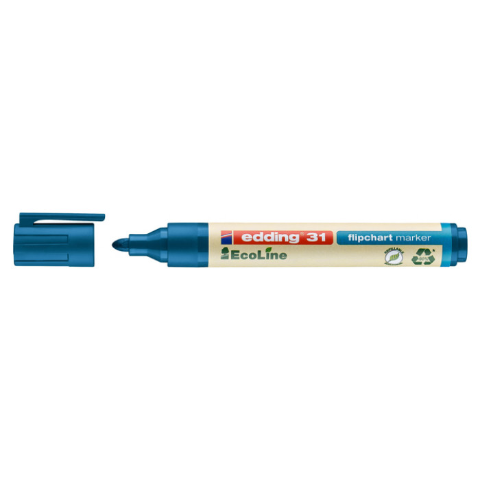 Viltstift edding 31 Ecoline voor flipover rond 1.5-3mm blauw