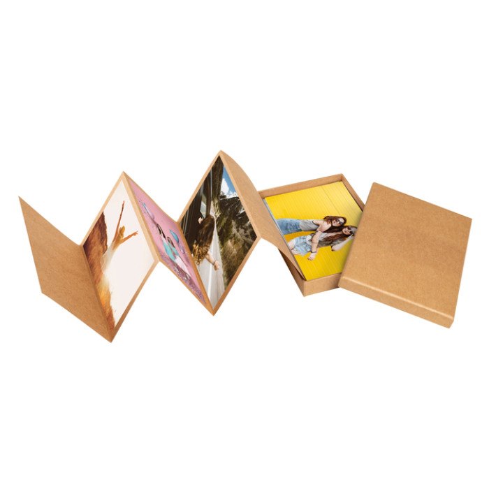 Leporello box walther design 11 foto's formaat 10x15cm kraft