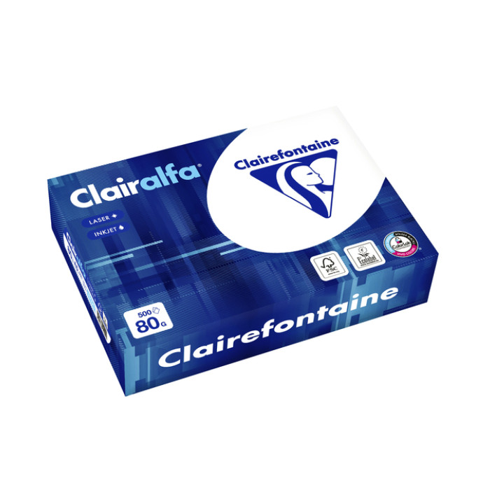 Kopieerpapier Clairefontaine Clairalfa A5 80gr wit 500vel