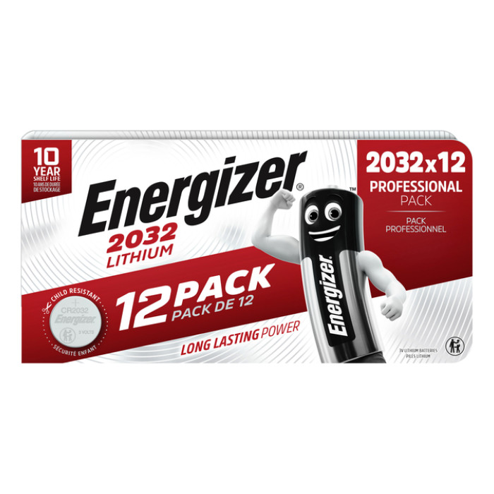 Batterij Energizer knoopcel 12xCR2032 lithium