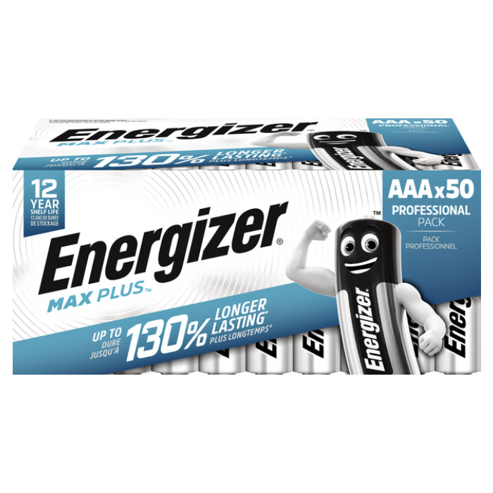 Batterij Energizer Max Plus 50xAAA alkaline