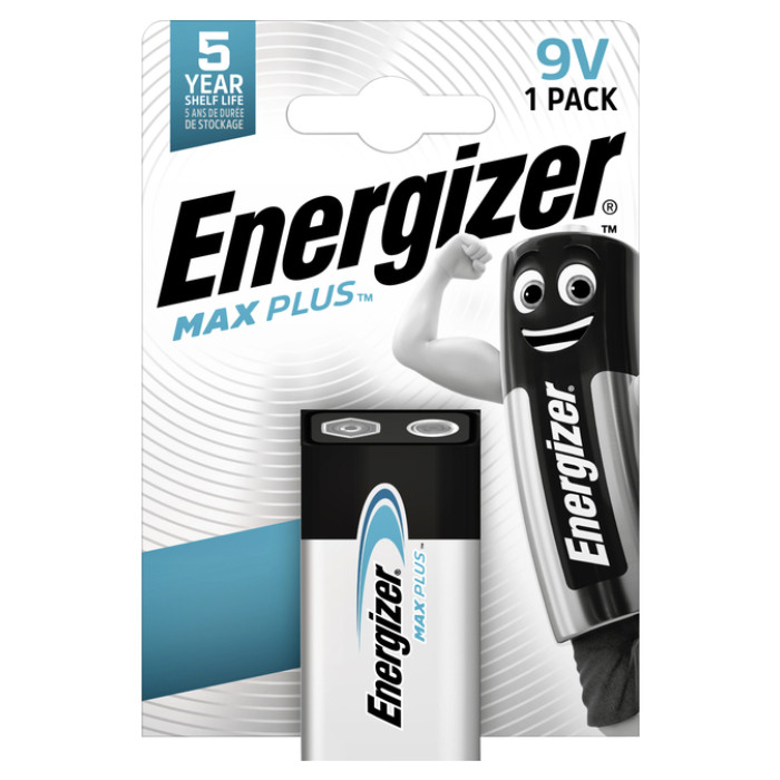 Batterij Energizer Max Plus 1x9v alkaline